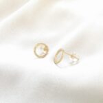 Infinity Stud Earrings, stud earrings, round earrings, circle earrings, yellow gold earrings, gold earrings, Danielle Camera Jewellery