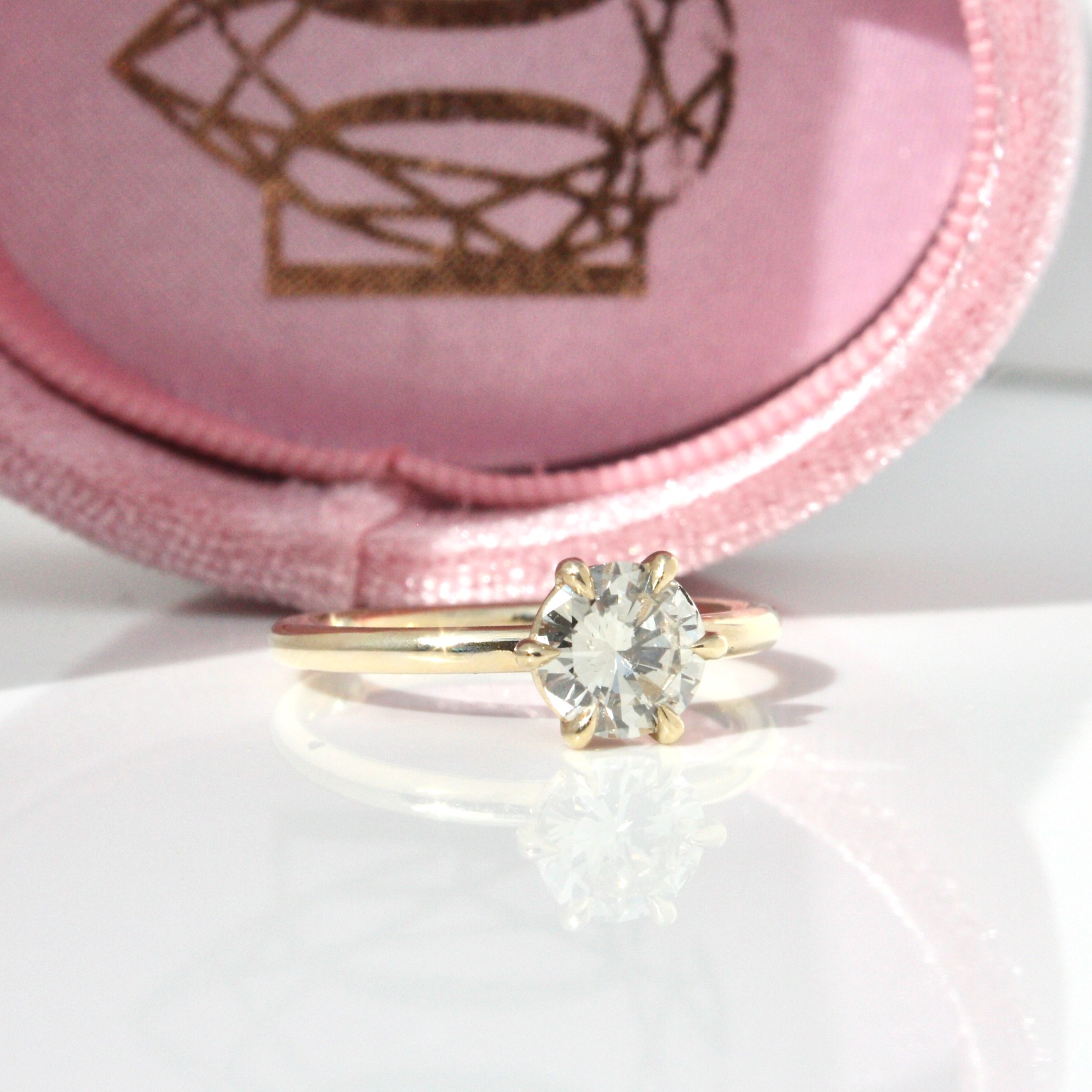 Round Brilliant Cut Six Claw Solitaire Diamond Ring, engagement ring, diamond engagement ring, round diamond, danielle camera jewellery