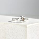 Round Brilliant Cut Solitaire Melee Diamond Ring, engagement ring, diamond engagement ring, round diamond, Danielle Camera Jewellery