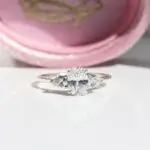 OVAL TRILOGY DIAMOND RING, diamond ring, engagement ring, oval diamond, trilogy ring, platinum ring, natural diamond, laboratory grown diamond, danielle camera jewellery