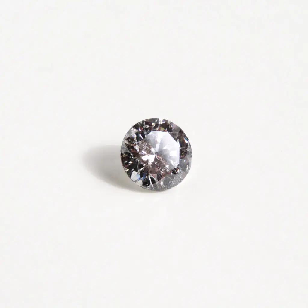 Round Salt and Pepper Diamond 1.29ct, round brilliant cut diamond, round diamond, natural diamond, danielle camera jewellery