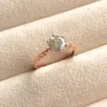 Round Brilliant Cut Engraved Solitaire, engagement ring, diamond engagement ring, engraved ring, lab grown diamond ring, lab grown diamond, round diamond ring, round diamond, danielle camera jewellery