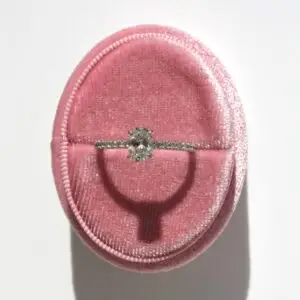 Laboratory-Grown Diamond Pavé Hidden Halo Ring, Oval thumbnail 4