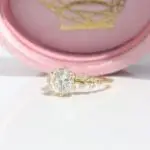 Round Cosmos Ring, diamond ring, engagement ring, diamond engagement ring, round diamond, platinum ring, gold ring, danielle camera jewellery, Melanie Casey, Snowdrift ring
