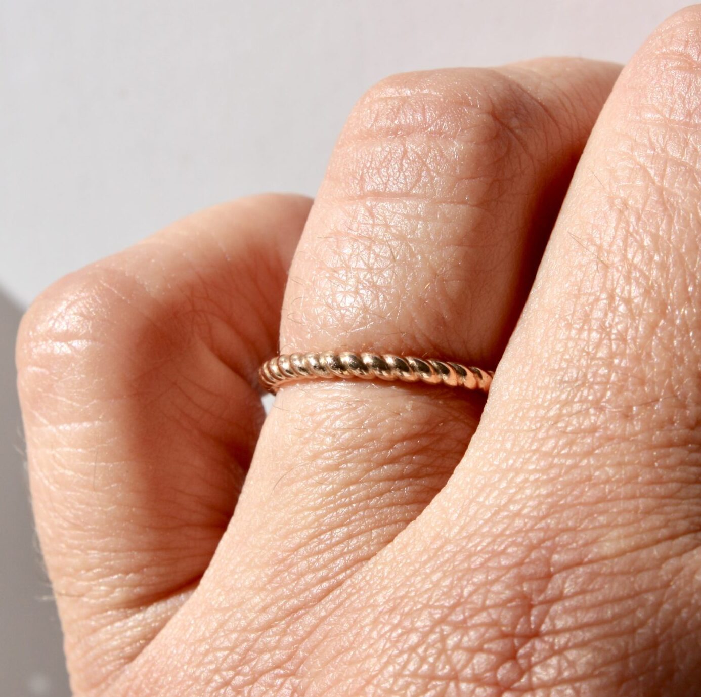 Rope Ring, gold wedding ring, rose gold ring, silver ring, rose gold wedding ring, Danielle Camera Jewellery