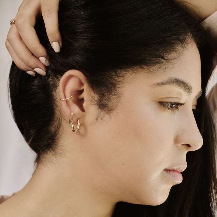 CHAPLET CUFF EARRING, ear cuff, gold earring, yellow gold earring, jewellery, Danielle Camera Jewellery