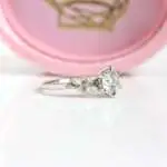 Round Cosmos Ring, diamond ring, engagement ring, diamond engagement ring, round diamond, platinum ring, gold ring, danielle camera jewellery, Melanie Casey, Snowdrift ring