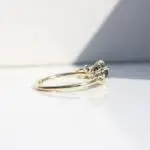 Round Cosmos Ring, diamond ring, engagement ring, diamond engagement ring, round diamond, black diamond, platinum ring, gold ring, danielle camera jewellery, Melanie Casey, Snowdrift ring