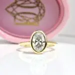 Oval Cut Tube Set Solitaire Ring, diamond ring, diamond engagement ring, lab grown diamond, lab grown diamond ring, oval diamond, Danielle Camera jewellery