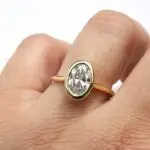 Oval Cut Tube Set Solitaire Ring, diamond ring, diamond engagement ring, lab grown diamond, lab grown diamond ring, oval diamond, Danielle Camera jewellery