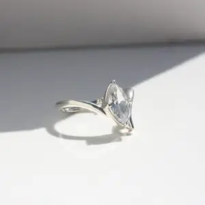 Waterfall Solitaire Ring, Marquise thumbnail 3