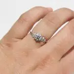 Round Cosmos Ring, diamond ring, engagement ring, diamond engagement ring, round diamond, platinum ring, gold ring, danielle camera jewellery, Melanie Casey, Snowdrift ring