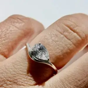 Swathe Solitaire Ring, Pear thumbnail 4