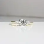 round & pear trilogy ring, diamond ring, engagement ring, oval diamond, trilogy ring, platinum ring, natural diamond, laboratory grown diamond, marquise diamond, danielle camera jewellery