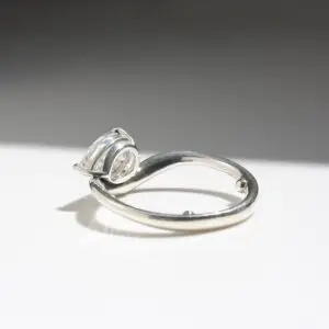 Swathe Solitaire Ring, Pear thumbnail 3