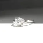 engagement ring, diamond ring, pear diamond, natural diamond, lab diamond, white gold ring, platinum ring, danielle camera jewellery