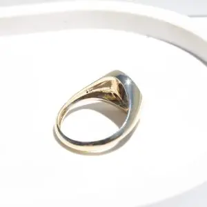Large Oval Signet Ring with Laser Engraved Crest thumbnail 2
