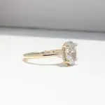 Oval Cut Hidden Halo Solitaire Ring, diamond ring, diamond engagement ring, engagement ring, oval diamond, danielle camera jewellery