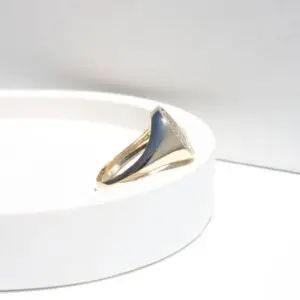 Large Oval Signet Ring with Laser Engraved Crest thumbnail 4