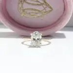 Oval Cut Hidden Halo Solitaire Ring, diamond ring, diamond engagement ring, engagement ring, oval diamond, danielle camera jewellery