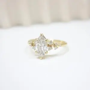 Laboratory-Grown Diamond Cosmos Ring, Marquise thumbnail 4