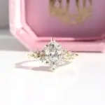 Cosmos Cluster Ring, Marquise-Cut, Marquise Cosmos Ring, diamond ring, engagement ring, diamond engagement ring, marquise diamond, platinum ring, gold ring, danielle camera jewellery, Melanie Casey, Snowdrift ring