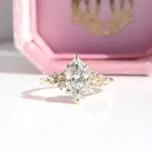 Laboratory-Grown Diamond Cosmos Ring, Marquise thumbnail 3
