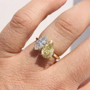 Toi Et Moi Ring, Marquise and Pear thumbnail 2