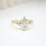 Marquise Cosmos Ring, diamond ring, engagement ring, diamond engagement ring, marquise diamond, platinum ring, gold ring, danielle camera jewellery, Melanie Casey, Snowdrift ring
