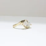 'Swaddle' Solitaire Ring, diamond ring, engagement ring, gold ring, marquise diamond, laboratory grown diamond, natural diamond, Danielle Camera Jewellery