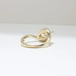 'Swaddle' Solitaire Ring, diamond ring, engagement ring, gold ring, marquise diamond, laboratory grown diamond, natural diamond, Danielle Camera Jewellery