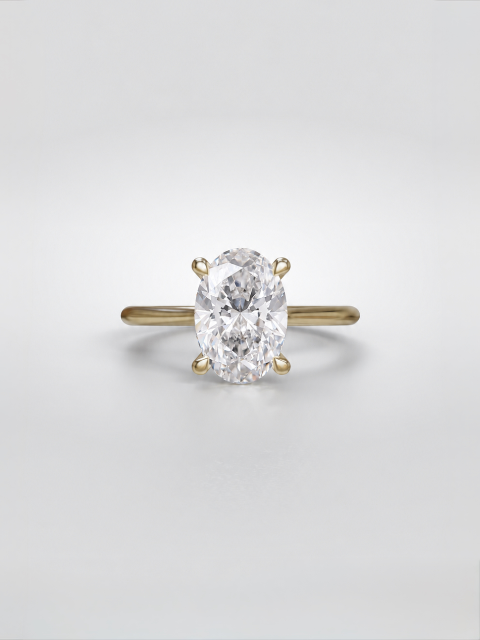 Hidden Halo Ring, Oval